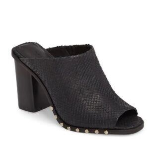 Mercer Edit Black Textured Women's Mules‎ Sz 8M